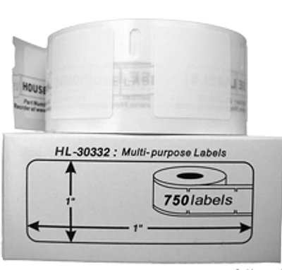 DYMO 30332 Multipurpose Label Rolls - 1" x 1" 750 Labels Per Roll