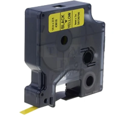 DYMO 43618 Label Tape Black on Yellow