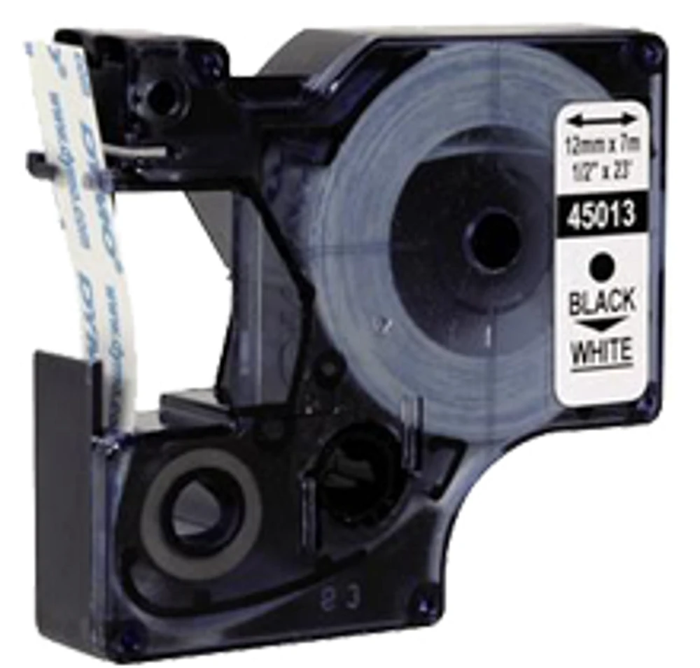 DYMO 45013 Label Tape Black on White
