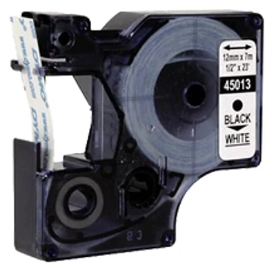 DYMO 45013 Label Tape Black on White