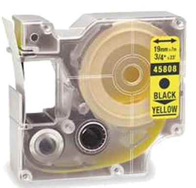 DYMO 45808 Label Tape Black on Yellow