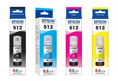 ~Brand New Original Epson T512 INK / INKJET Cartridge Set Photo Black Cyan Magenta Yellow