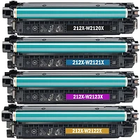 HP 212X Set With Chip Black Cyan Magenta Yellow Laser Toner Cartridge