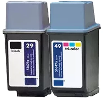 ~Brand New Original HP 51629A / 51649A (29A / 49A) INK / INKJET Cartridge Combo Pack Black Tri-Color