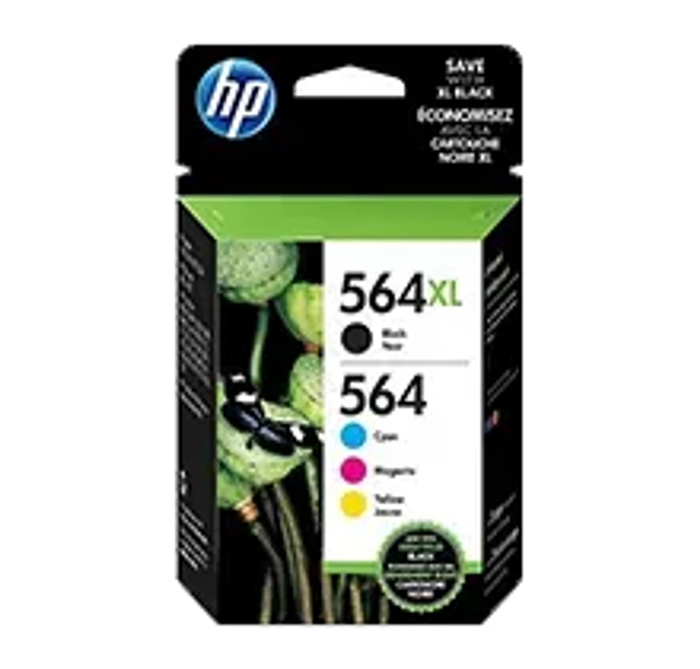 ~Brand New Original HP N9H60FN / N9H68FN (564XL / 564) INK / INKJET Cartridge Set High yield Black + Standard Yield Cyan Magenta Yellow