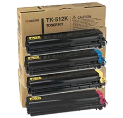 ~Brand New Original KYOCERA / MITA TK-512 Laser Toner Cartridge Set Black Cyan Yellow Magenta