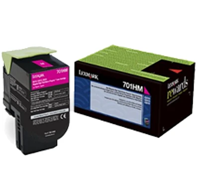 ~Brand New Original LEXMARK 70C1HM0 High Yield Laser Toner Cartridge Magenta