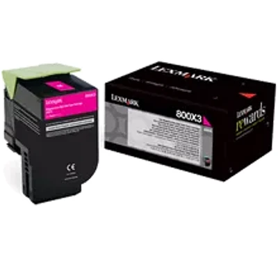 ~Brand New Original Lexmark 80C1SM0 Laser Toner Cartridge Magenta