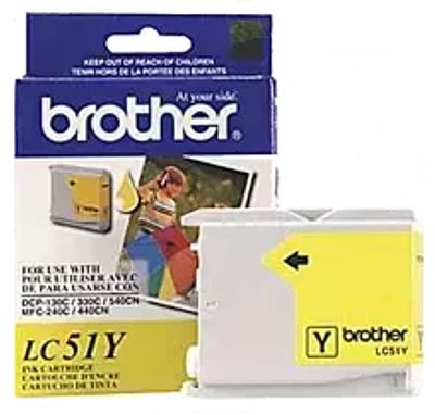 Brand New Original Brother LC-51Y Ink / Inkjet Cartridge - Yellow