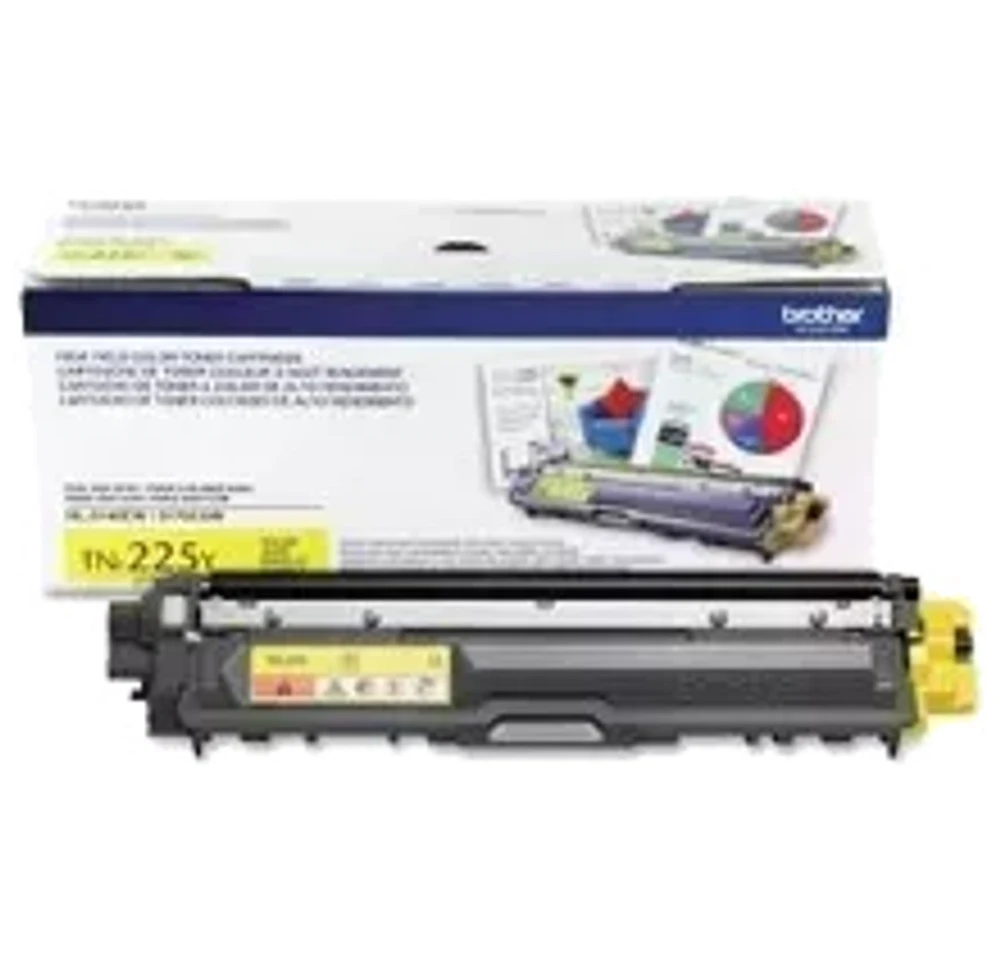 Brand New Original Brother TN-225Y Laser Toner Cartridge - High Yield - Yellow