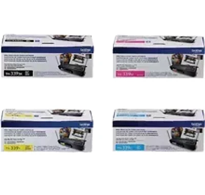 Brand New Original Brother TN-339 Laser Toner Cartridge Set - Super High Yield - Black Cyan Magenta Yellow