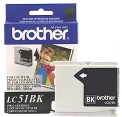 Brand New Original Brother LC-51BK Ink / Inkjet Cartridge - Black