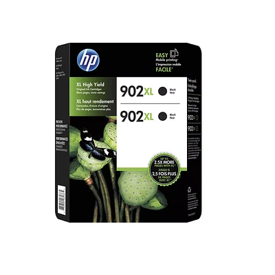 ~Brand New Original HP T0A40BN (902XL) INK / INKJET Cartridge Black High Yield Dual Pack