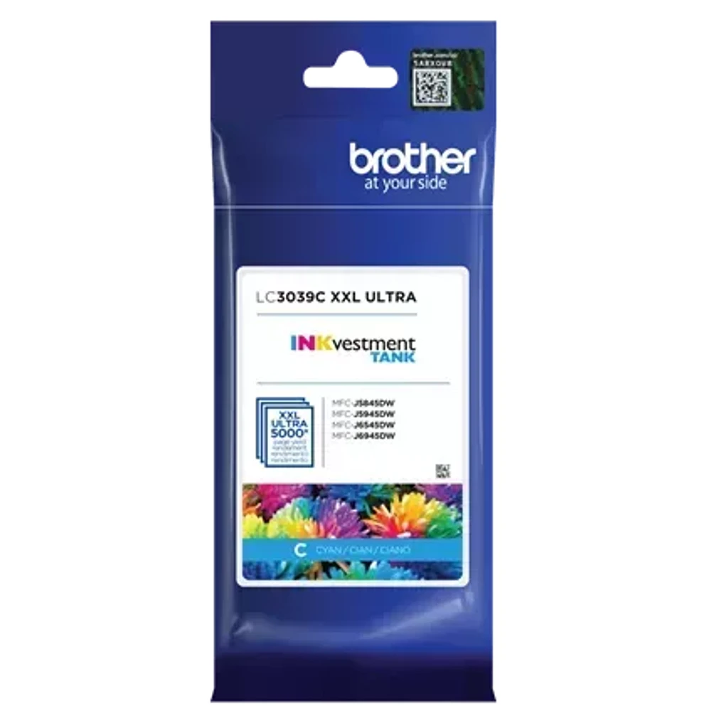 Brand New Original Brother LC-3039C Ink / Inkjet Cartridge Ultra High Yield - Cyan