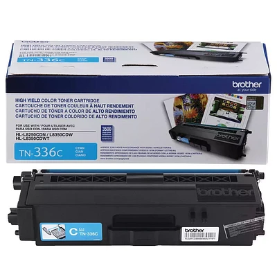 Brand New Original Brother TN-336C Laser Toner Cartridge - High Yield - Cyan