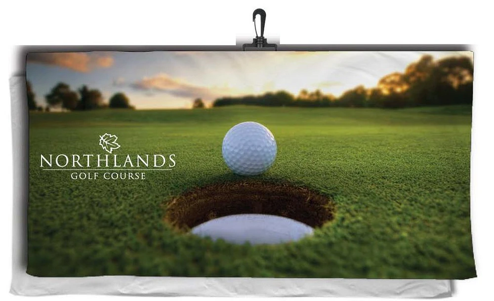 Oversized Golf Towels in Microfiber Dri-Lite Terry with Black Swivel Hook