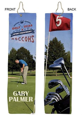 Personalized Plush Velour Terry Cotton Blend Golf Towels