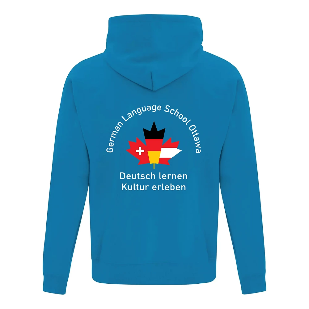 German Language School ATCY2500 Youth Hooded Sweatshirt (Sapphire)