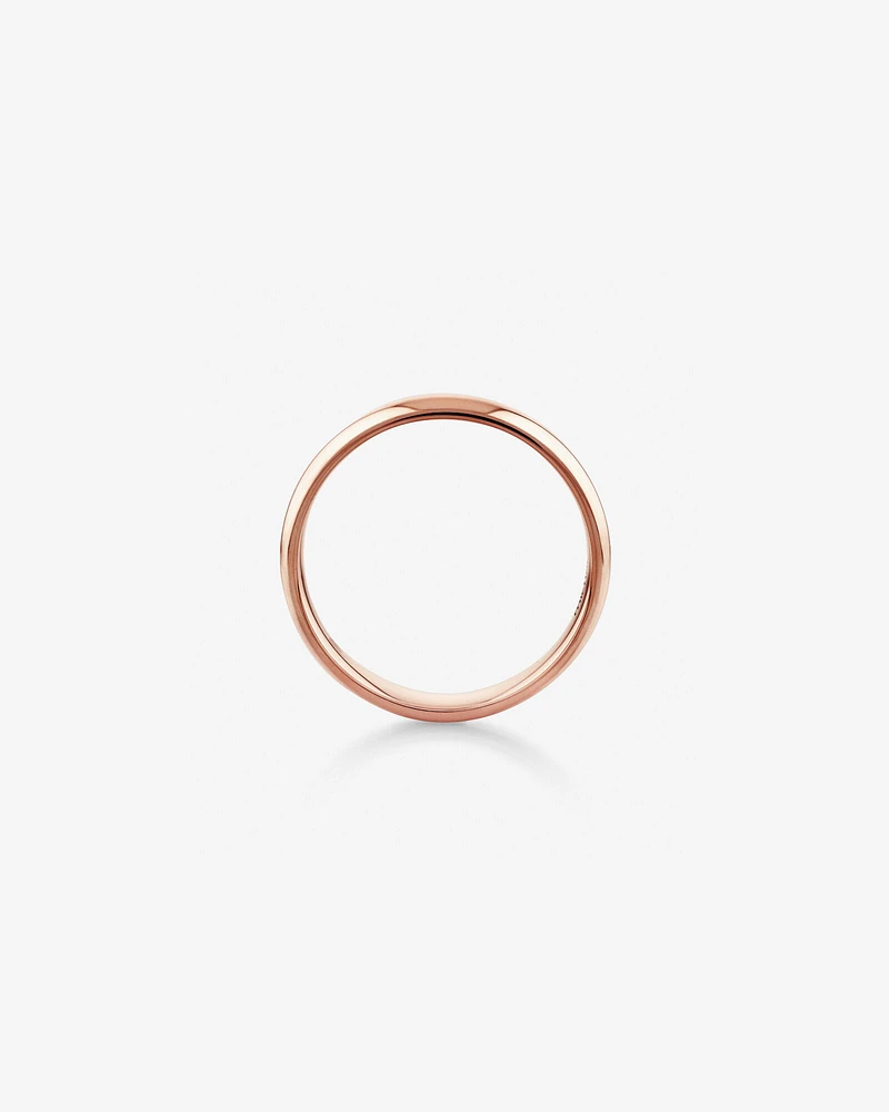 5mm High Domed Wedding Band in 10kt Rose Gold