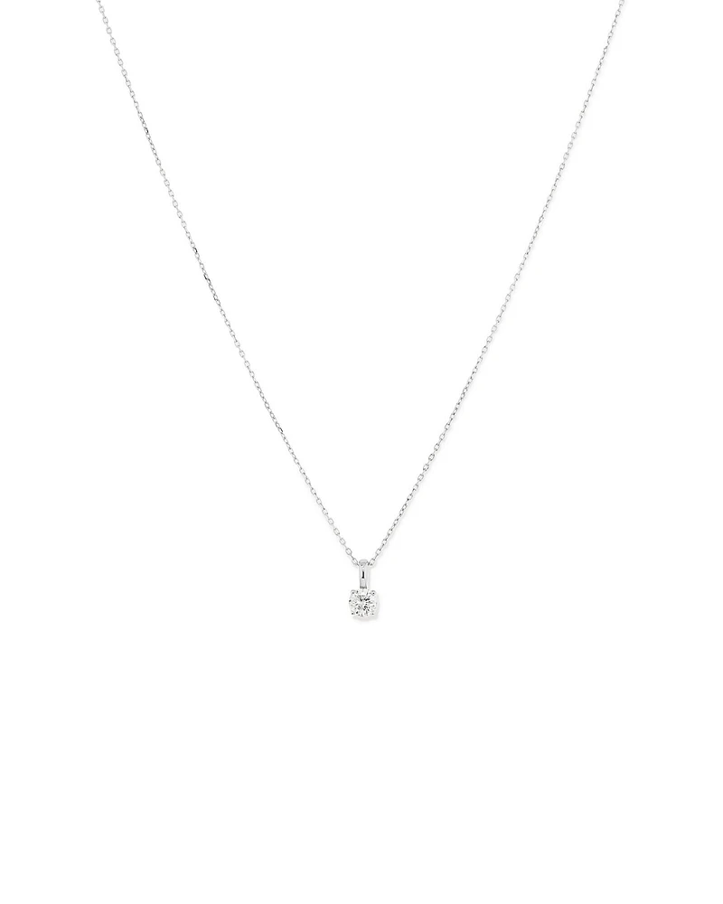 0.25 Carat TW Diamond Solitaire Pendant in 18kt Gold