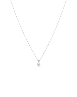 0.25 Carat TW Diamond Solitaire Pendant in 18kt Gold