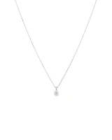 0.25 Carat TW Diamond Solitaire Pendant in 18kt Gold