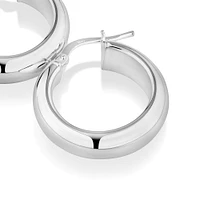 15mm Hoop Earrings in Sterling Silver