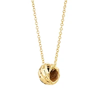 Diamond-Cut Rondell Pendant in 10kt Yellow Gold