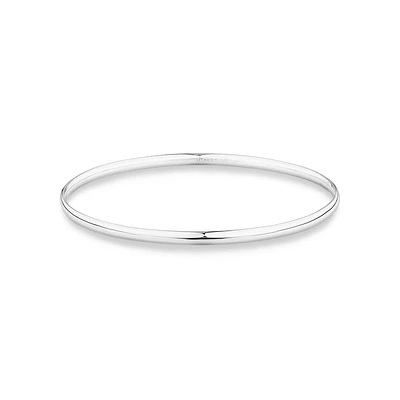 3.7mm Solid Round Bangle in Sterling Silver