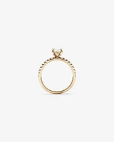 1.81 Carat TW Oval Lab-Grown Diamond Side Accent Engagement Ring in 14kt Yellow Gold