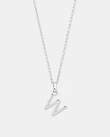 "M" Initial Pendant in Sterling Silver