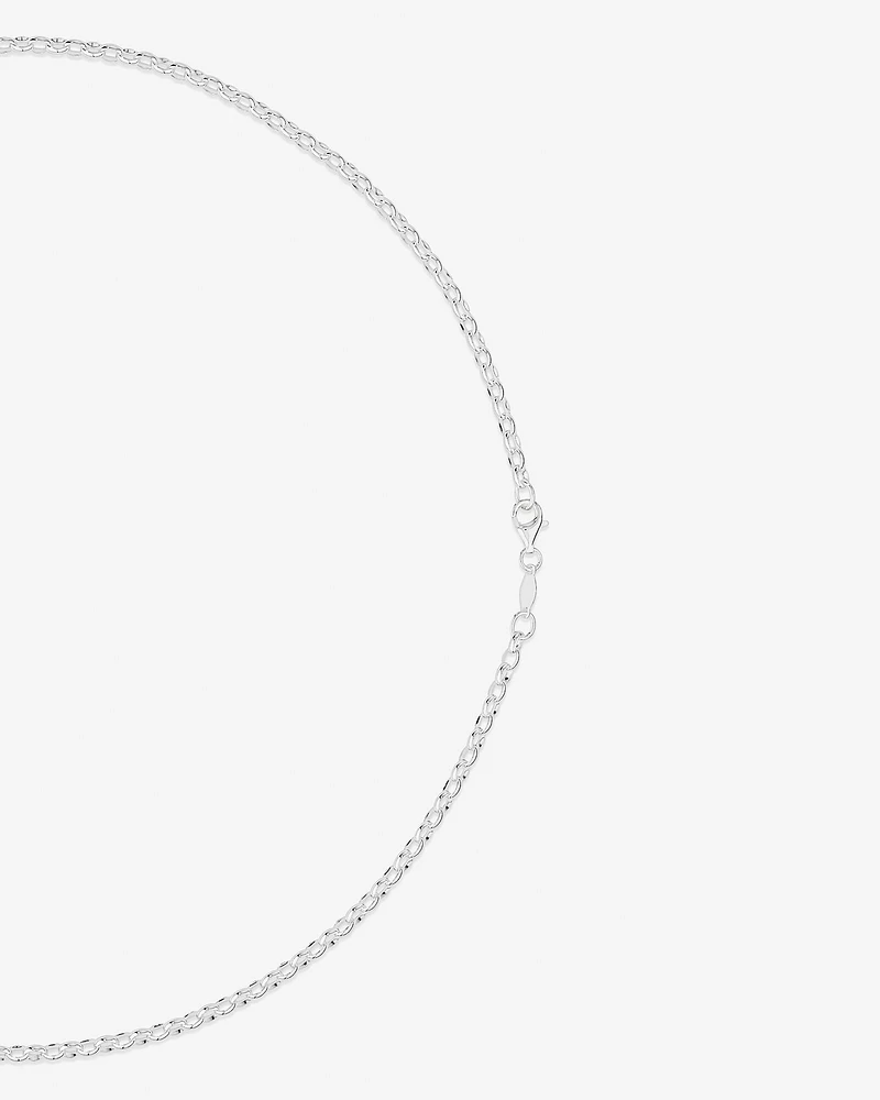 50cm (20") Chaîne Belcher de 3mm-3.5mm de large en argent sterling