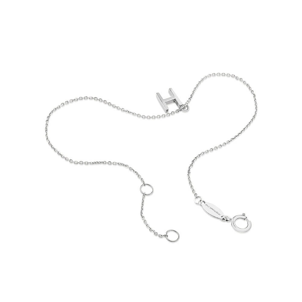 Bracelet à initiale « D » en argent