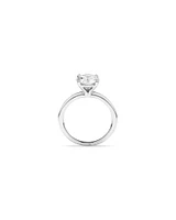 Bague De Fiançailles Solitaire En Diamant De Laboratoire Rond Brillant De 2 Carats Poids Total En Or Blanc 14 Carats