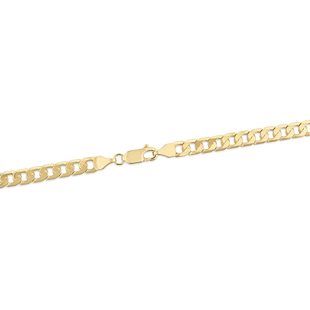 55cm (22") 4.5mm-5mm Width Curb Chain in 10kt Yellow Gold