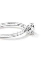 Bague solitaire en diamant canadien rond brillant 0,70 carat poids total en or blanc 18 kt