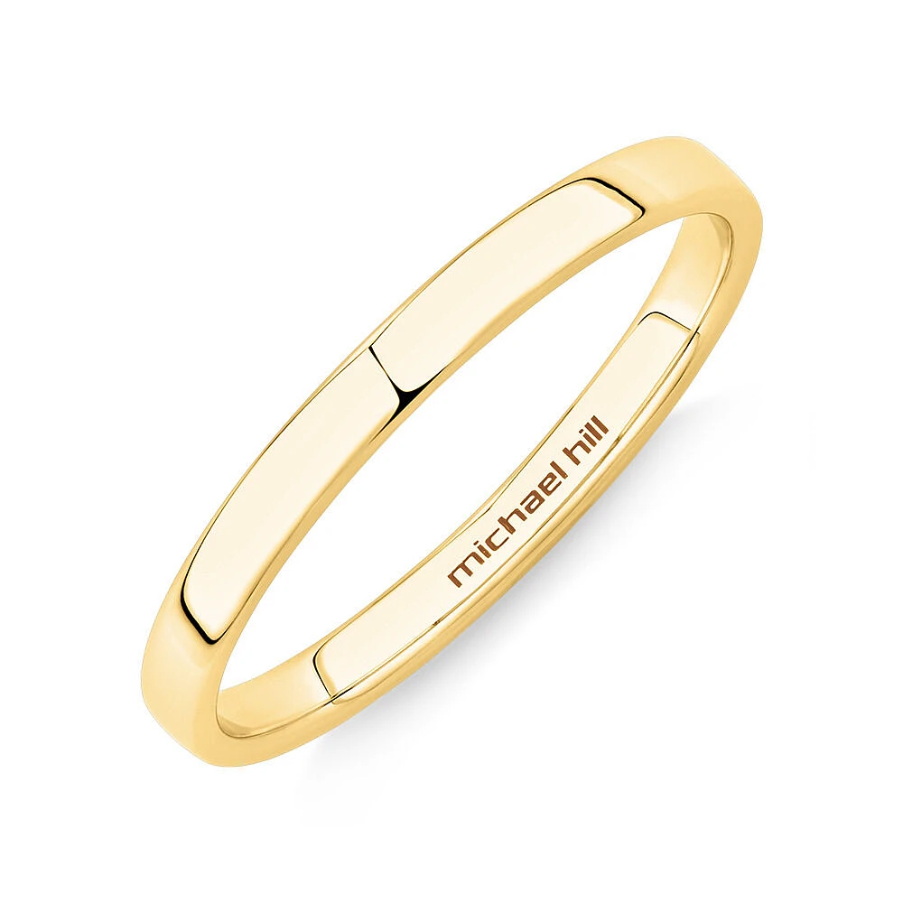 2mm Lite Half Round Wedding Band in 10kt Gold