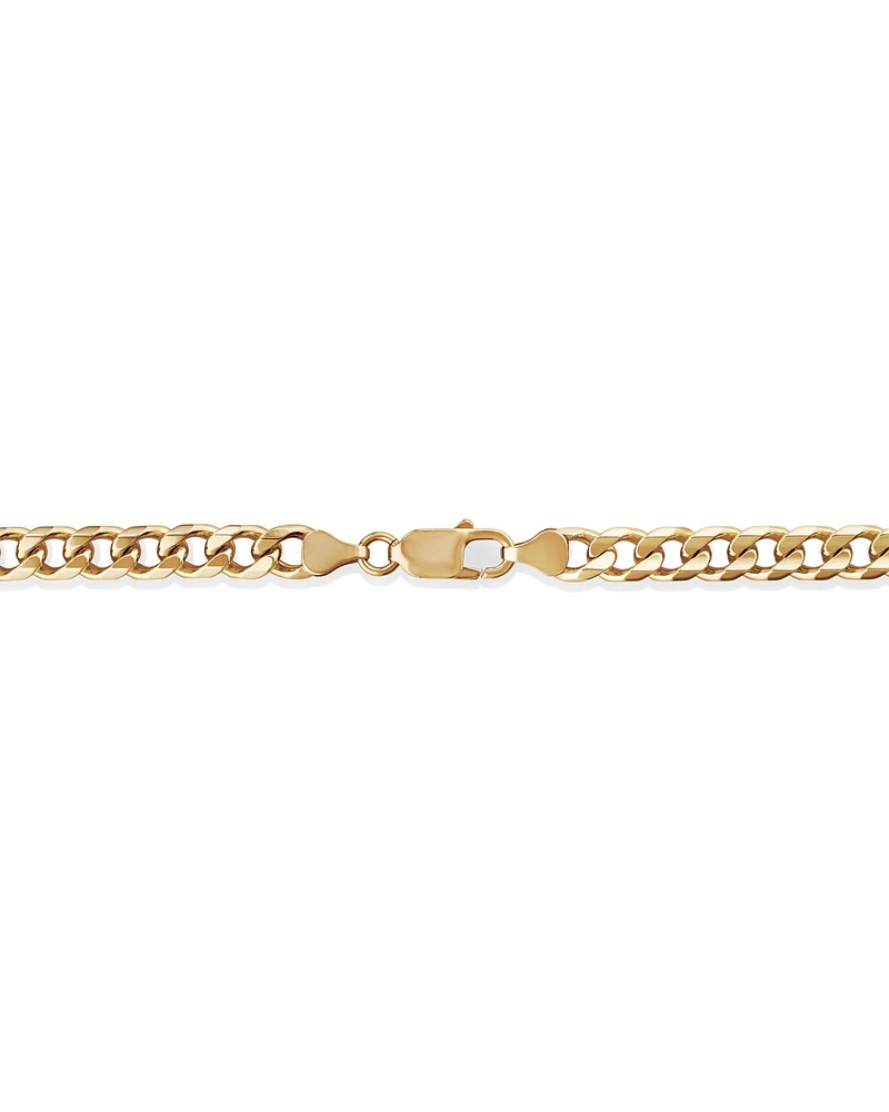 55cm (22") 6.5mm-7mm Width Solid Curb Chain in 10kt Yellow Gold