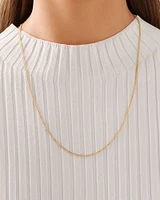 60cm (24") Hollow Curb Chain in 10kt Yellow Gold