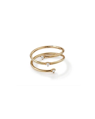 Diamond Accent Wrap Around Ring in 10kt Yellow Gold