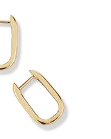 Huggie Paperclip Earrings in 10kt Yellow Gold