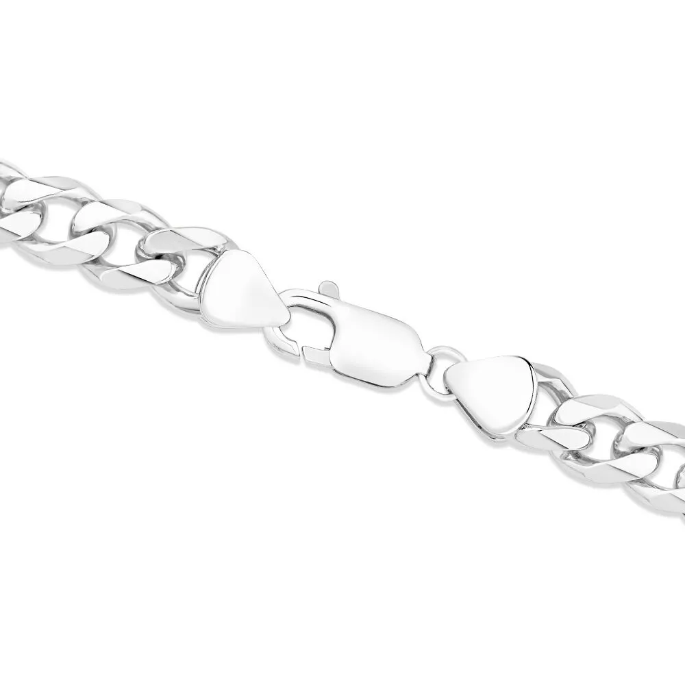 Men's 0.30 Carat TW Men's Black Diamond Link Bracelet in Sterling Silver