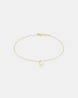19cm (7.5") C Initial Bracelet in 10kt Yellow Gold