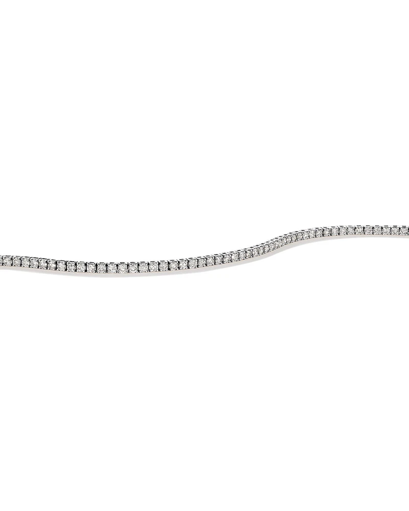 Bracelet de Tennis de 2,46 Carat TW en Diamant en Or Blanc 10kt