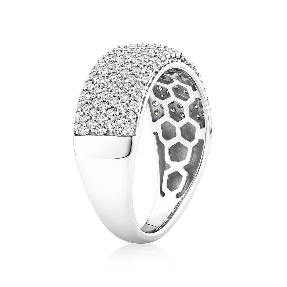 Diamond Pave Ring with 1.00 Carat TW Diamond in 10kt Rose Gold