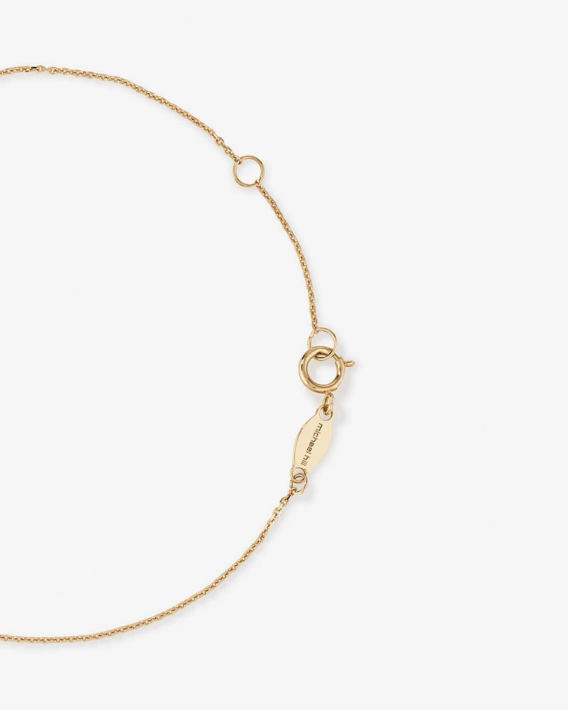 19cm Heart Slider Bracelet in 10kt Yellow Gold