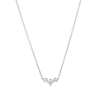 Necklace with 0.25 Carat TW Diamonds in 18kt White Gold