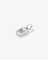 Letter Z Mother of Pearl Initial Pendant in Sterling Silver