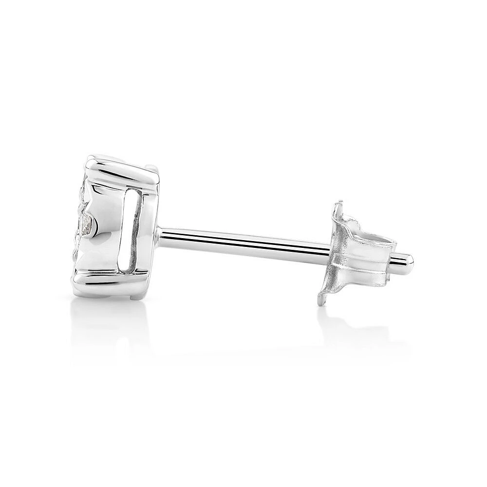 Bouton d'oreille en or jaune 10 K avec diamants totalisant 0,12 ct pour homme