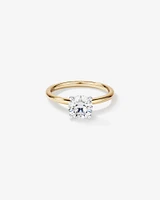 Carat TW Round Brilliant Laboratory-Grown Diamond Solitaire Engagement Ring in 14kt Gold